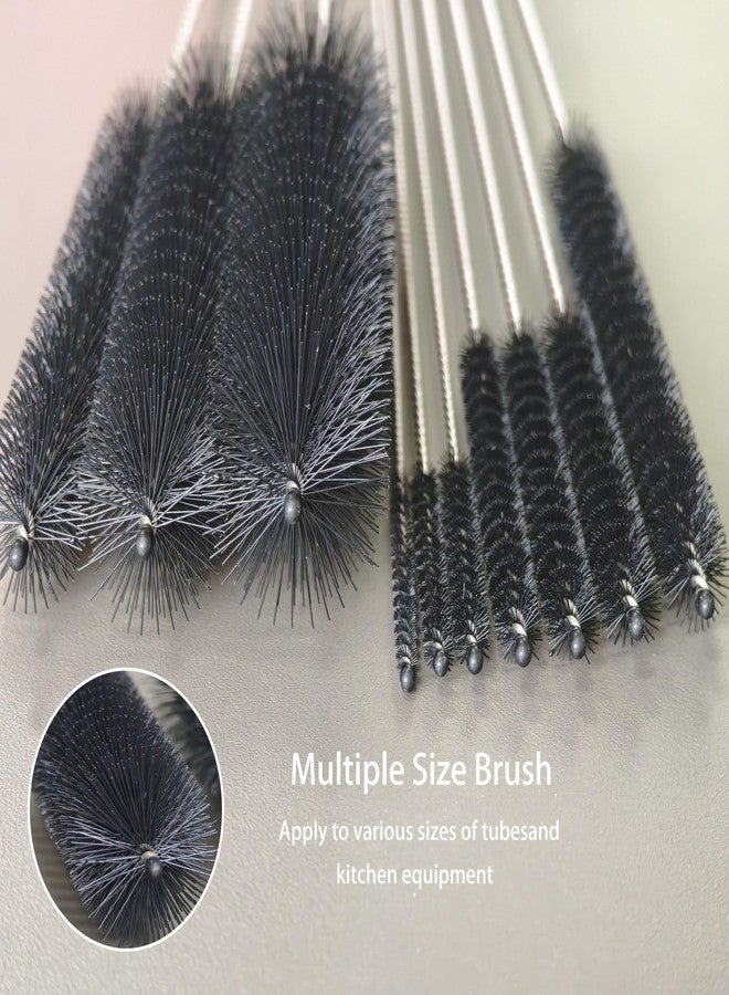CIDYAUST Long Straw Brush, Straw Brush Set 10 Pack, Straw Brush for Tumbler, Sippy Cup, Water Bottle and Hummingbird Feeders.(Black) - Image 4